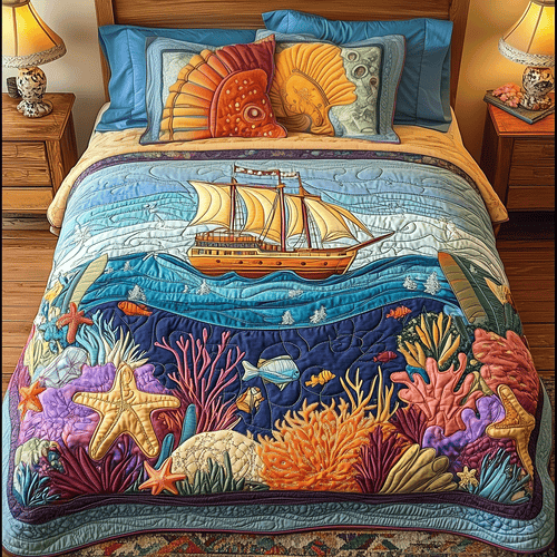 Ocean Explorer Quilted Bedding Set NCU0TH2627