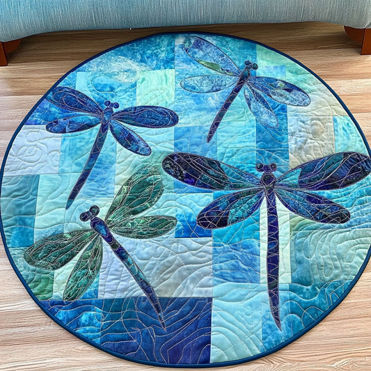 Ocean Flutter Quilted Round Mat NCU0NT5050