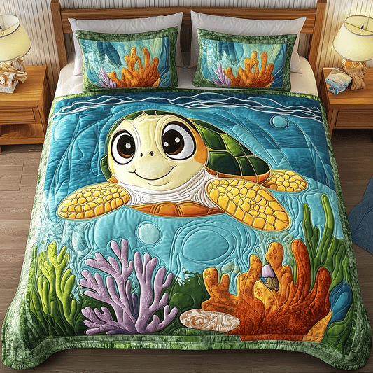 Ocean Friend Quilted Bedding Set NCU0TH2626