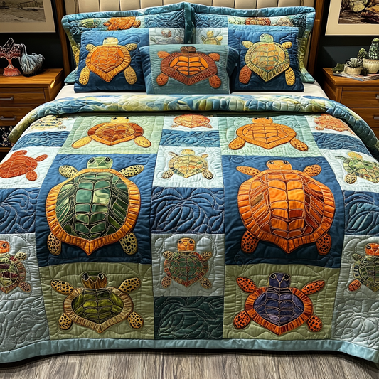 Ocean Friends 3-Piece Quilted Bedding Set NCU0VH5184