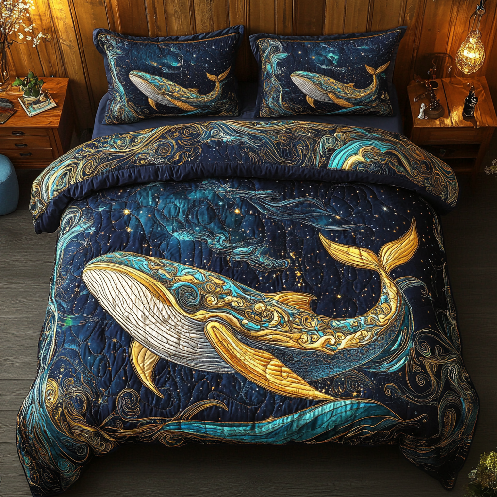 Ocean Giant 3-Piece Quilted Bedding Set NCU0DK3686