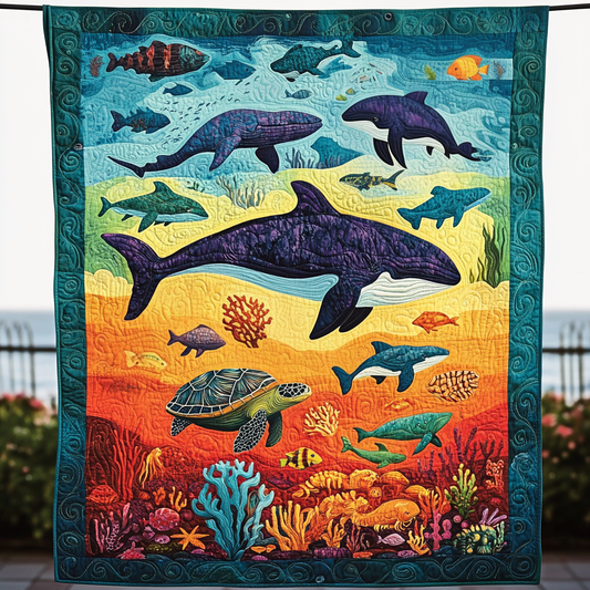 Ocean Giants Quilted Blanket NCU0DK713