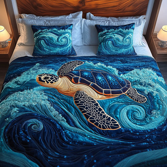 Ocean Glide 3-Piece Quilted Bedding Set NCU0NT3585