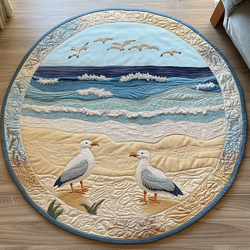 Ocean Glide Quilted Round Mat NCU0DK6748