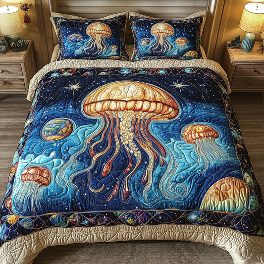 Ocean Glow 3-Piece Quilted Bedding Set NCU0DK4125