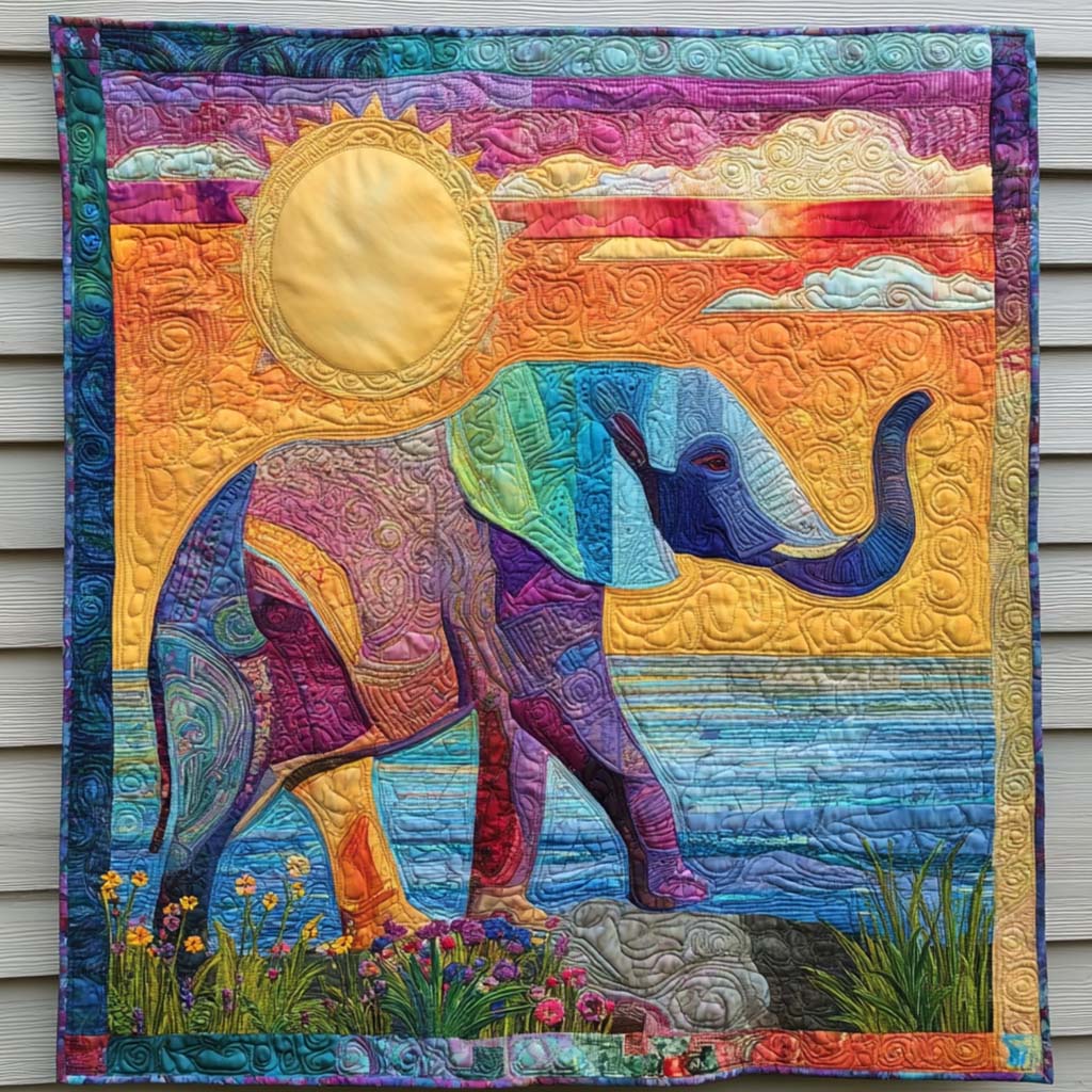 Elephant Quilted Blanket NCU0VT188