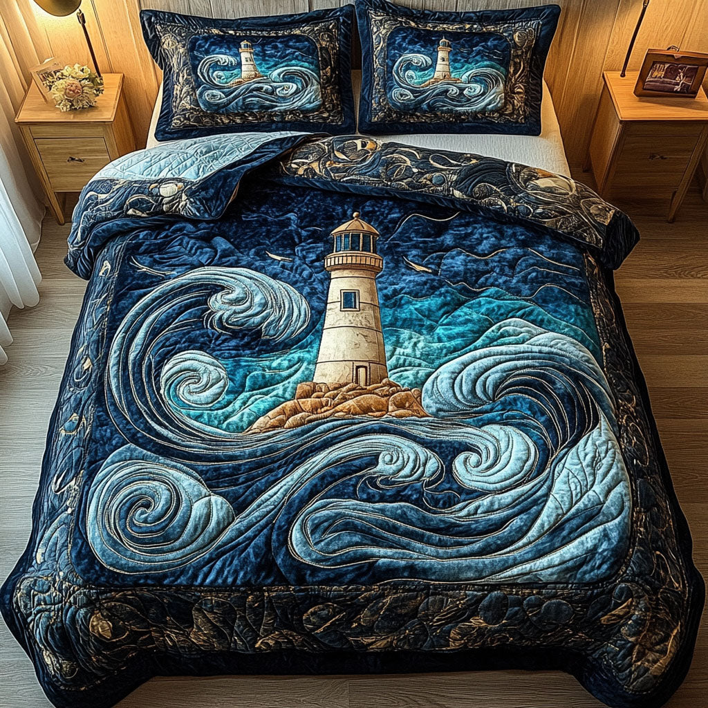 Ocean Guardian 3-Piece Quilted Bedding Set NCU0NT4272
