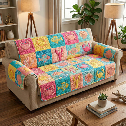 Ocean Harbor Quilted Sofa Cover NCU0TD2674