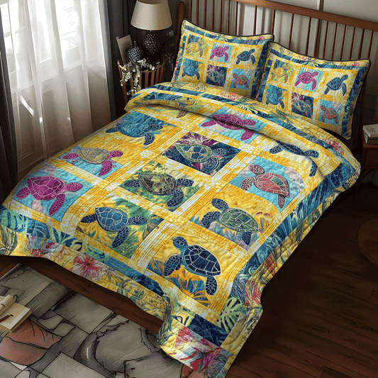 Ocean Harmony 3-Piece Quilted Bedding Set NCU0TL1470