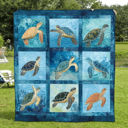 Ocean Harmony Quilted Blanket NCU0TL1023