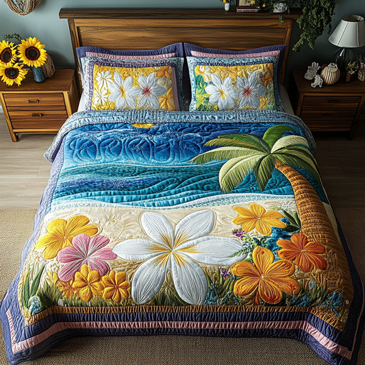 Ocean Horizon 3-Piece Quilted Bedding Set NCU0VL1854