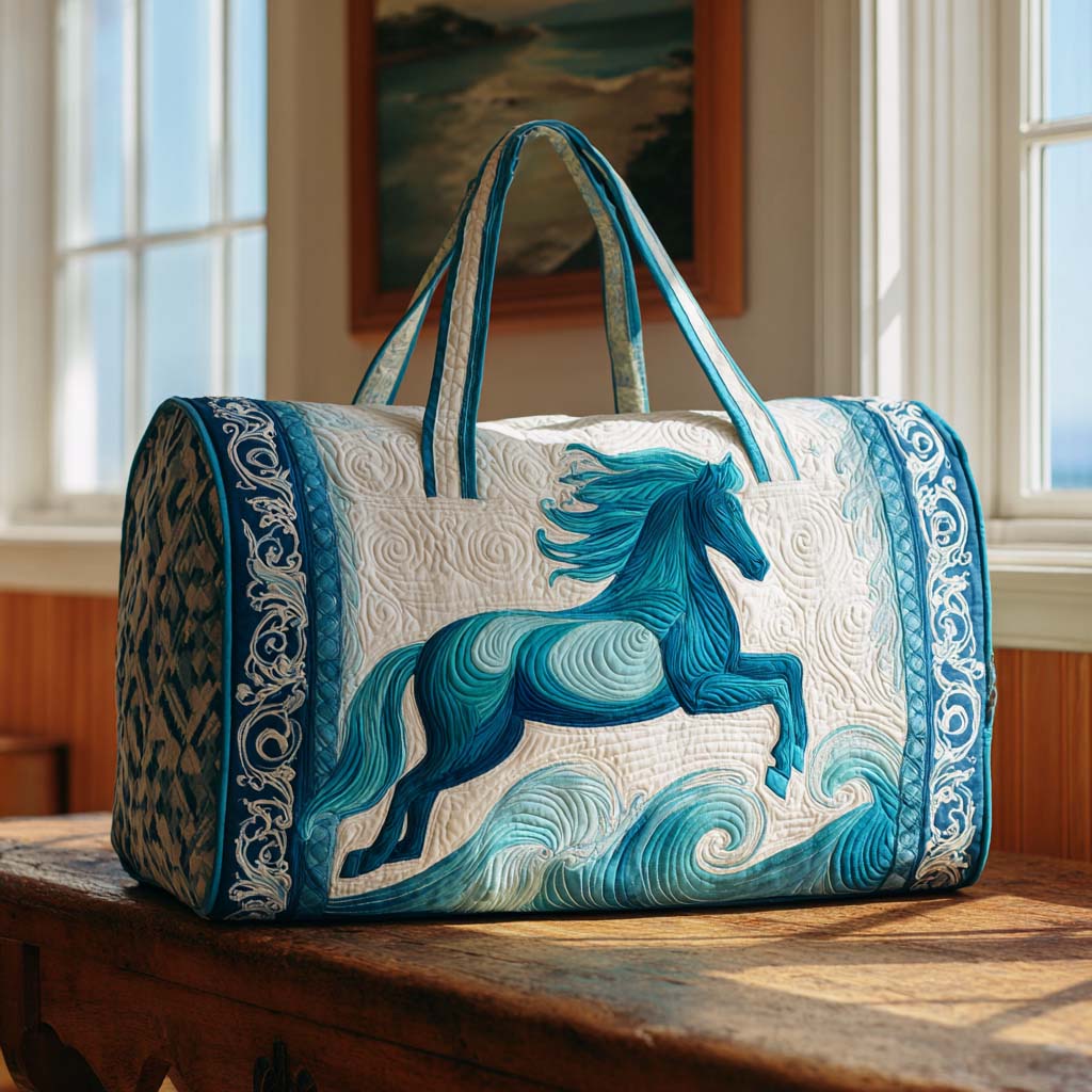 Ocean Horse Quilted Duffle Bag NCU0XD403