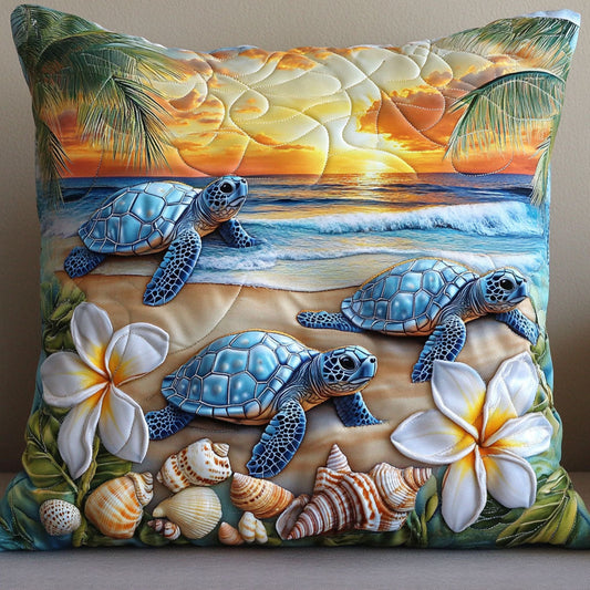Ocean Jewel Turtles Quilted Pillow Case NCU0NT7066