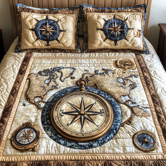 Ocean Journey 3-Piece Quilted Bedding Set NCU0VH1763