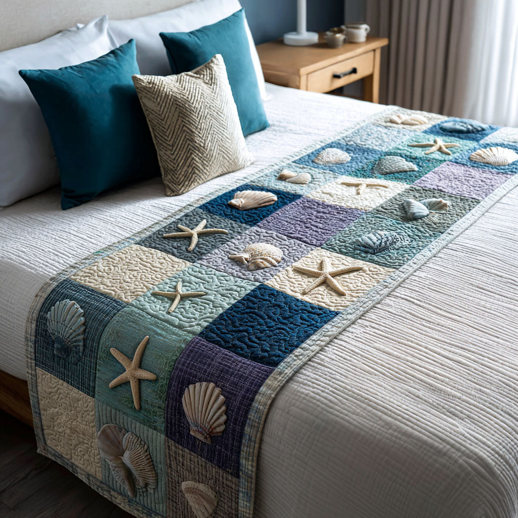 Ocean Keepsakes Quilted Bed Runner NCU0NT12141