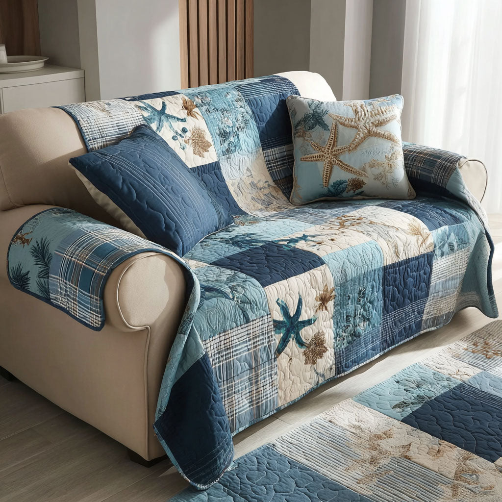 Ocean Layers Quilted Sofa Cover NCU0NT12100