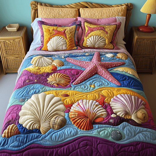 Ocean Life Quilted Bedding Set NCU0TH2661