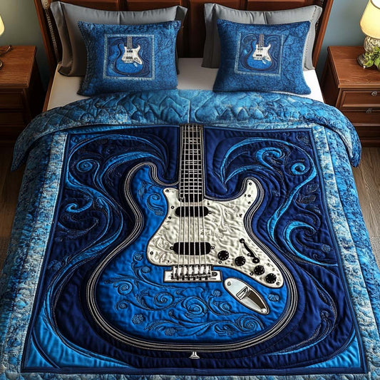 Ocean Melody 3-Piece Quilted Bedding Set NCU0NT2043