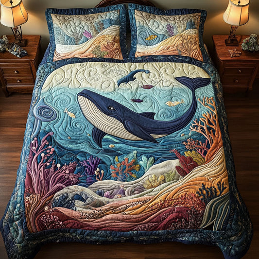 Ocean Melody 3-Piece Quilted Bedding Set NCU0NT2865