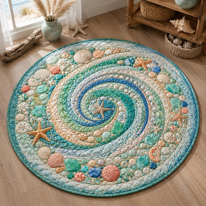 Ocean Mosaic Quilted Round Mat NCU0DV9810