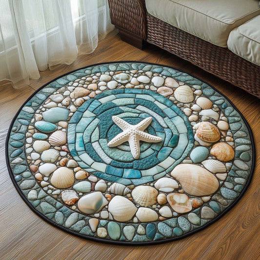 Ocean Mosaic Quilted Round Mat NCU0NT7472