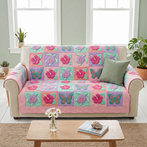 Ocean Mosaic Quilted Sofa Cover NCU0TD2839