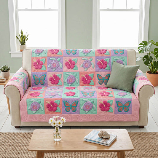 Ocean Mosaic Quilted Sofa Cover NCU0TD2839