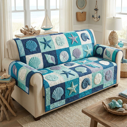 Ocean Mosaic Quilted Sofa Cover NCU0TV1972