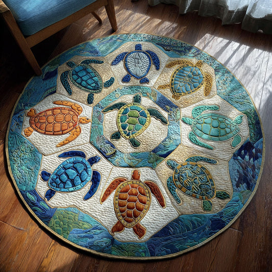Ocean Mosaic Round Carpet NCU0PT9850