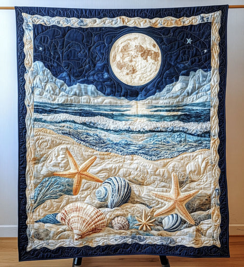 Ocean Night Art Quilt Hanging NCU0PT677