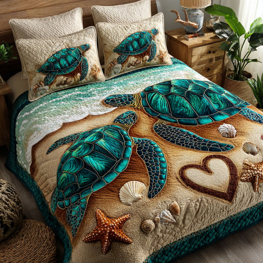 Ocean Pair 3-Piece Quilted Bedding Set NCU0NT11769