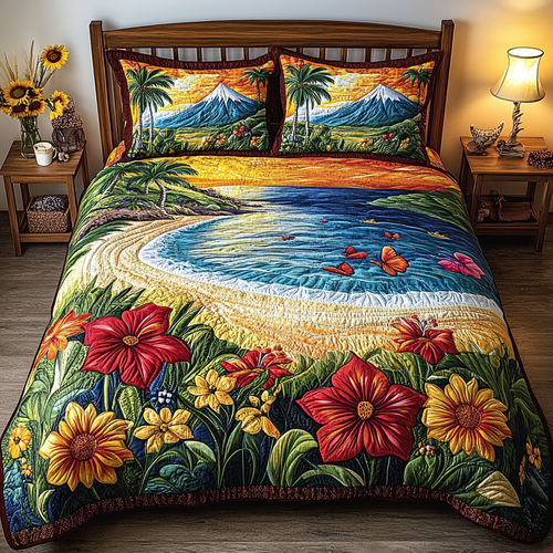 Ocean Path 3-Piece Quilted Bedding Set NCU0VL1831