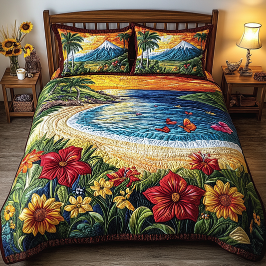 Ocean Path 3-Piece Quilted Bedding Set NCU0VL1831