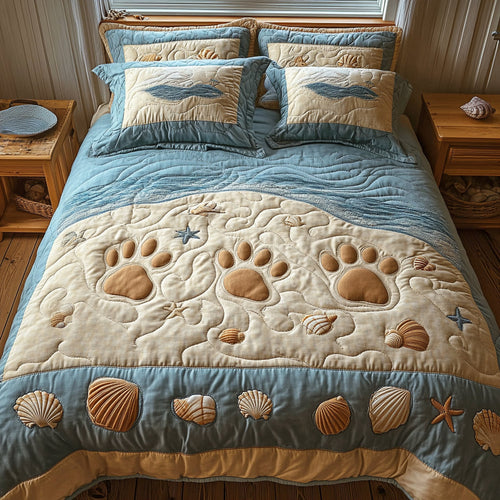 Ocean Paws 3-Piece Quilted Bedding Set NCU0DV8972