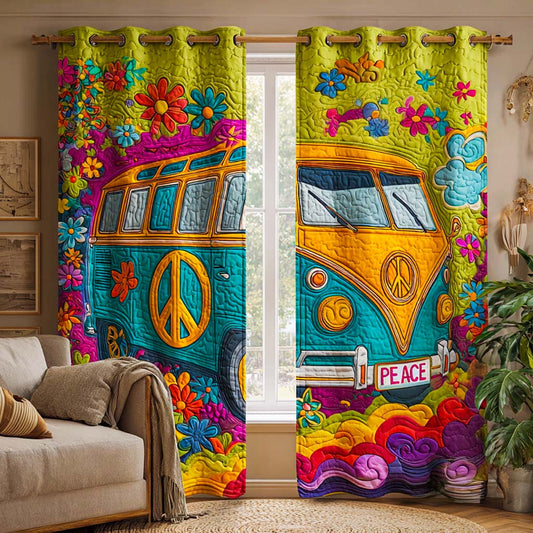 Ocean Peace Bus Quilted Curtains NCU0XD1575