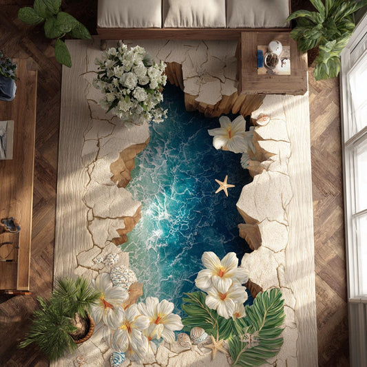 Ocean Petals Area Rug NCU0DV9261