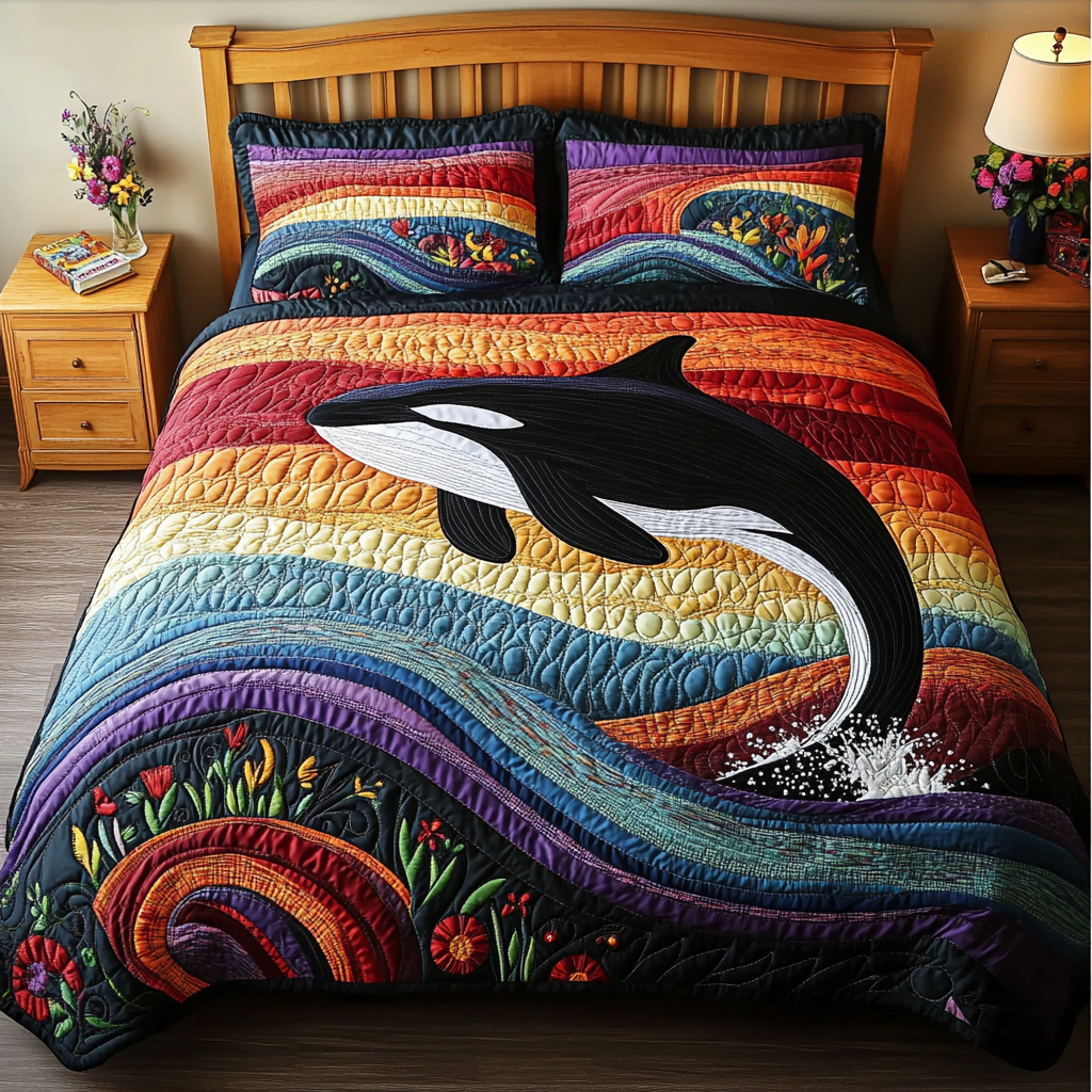 Ocean Predator 3-Piece Quilted Bedding Set NCU0DK6586