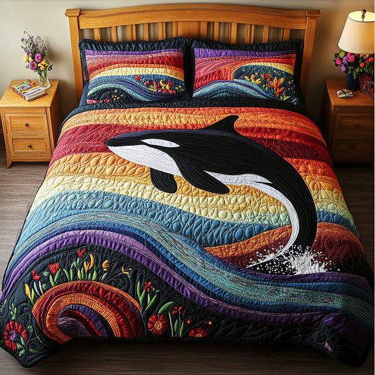 Ocean Predator 3-Piece Quilted Bedding Set NCU0DK6586