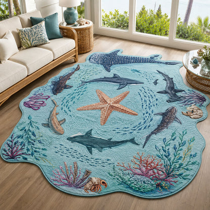 Ocean Predators Custom Shape Area Rug NCU0PT11967