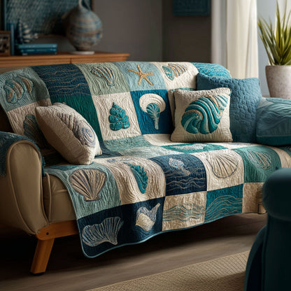 Ocean Retreat Quilted Sofa Cover NCU0NT11795
