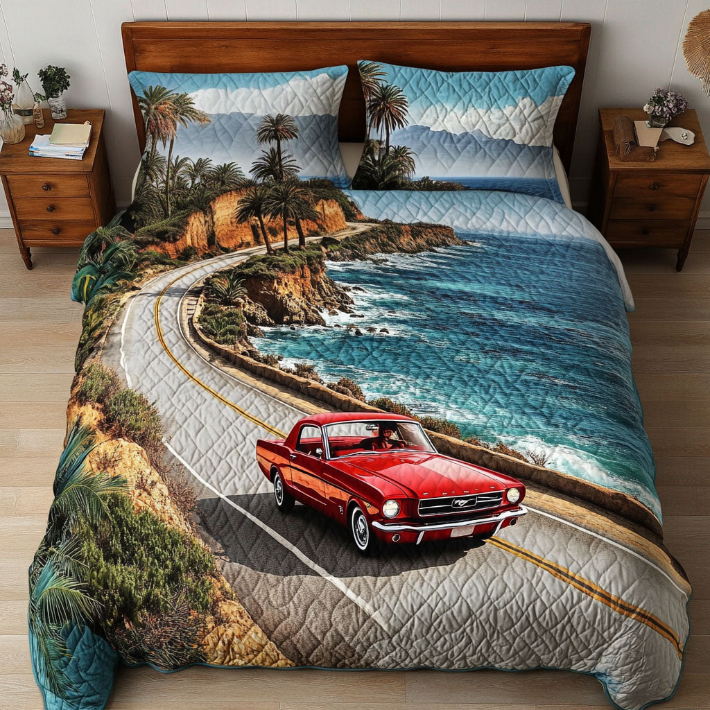 Ocean Roadtrip 3-Piece Quilted Bedding Set NCU0NT6113