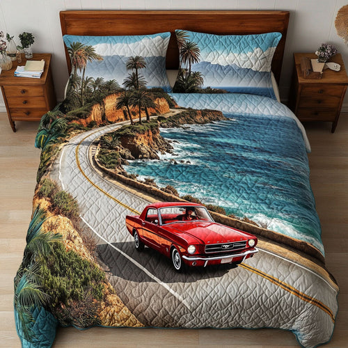Ocean Roadtrip 3-Piece Quilted Bedding Set NCU0NT6113