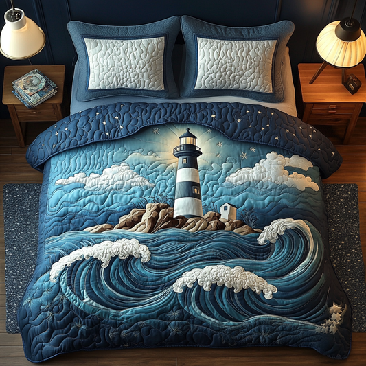 Ocean Sentinel 3-Piece Quilted Bedding Set NCU0DV2948