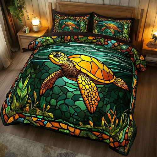 Ocean Serenity 3-Piece Quilted Bedding Set NCU0DK6268