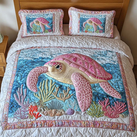 Ocean Serenity 3-Piece Quilted Bedding Set NCU0NT2453