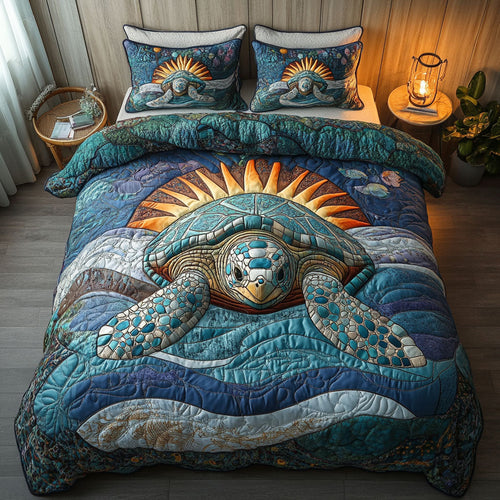 Ocean Serenity 3-Piece Quilted Bedding Set NCU0PT3540