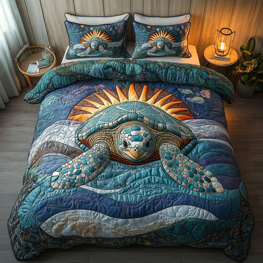 Ocean Serenity 3-Piece Quilted Bedding Set NCU0PT3540