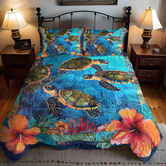 Ocean Serenity 3-Piece Quilted Bedding Set NCU0TL762
