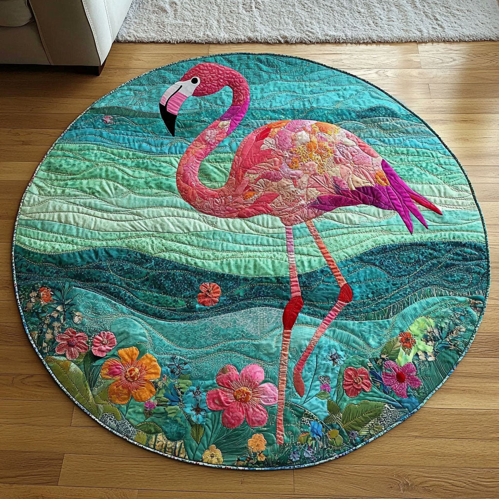 Ocean Serenity Quilted Round Mat NCU0NT4941