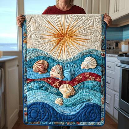 Ocean Shell Quilted Table Runner NCU0TH2643
